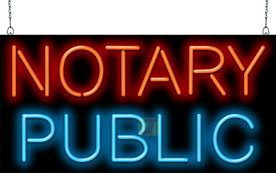 Notary Public Neon Sign