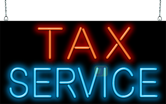Tax Service Neon Sign