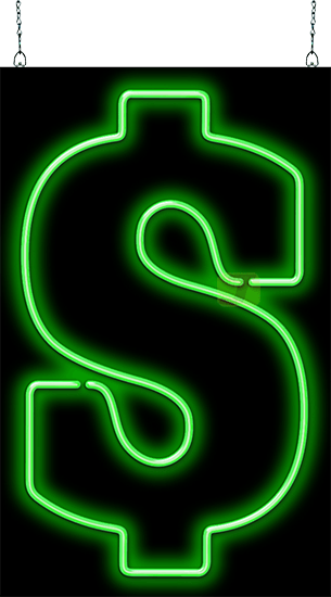 Dollar Graphic Neon Sign