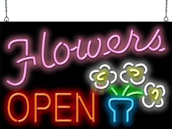 Flowers Neon Sign with Dasies