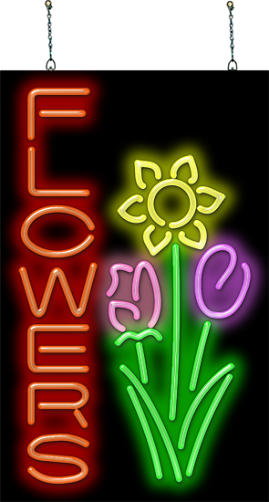 Flowers with Flowers Neon Sign