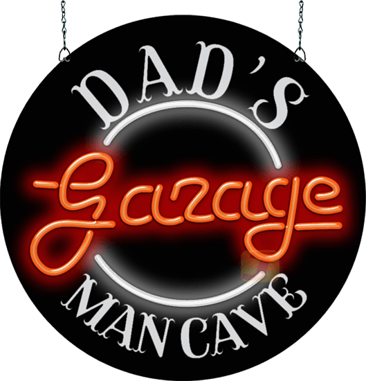 Dad's Garage Man Cave Neon Sign