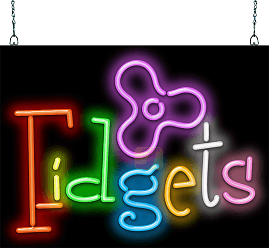 Fidgets Neon Sign