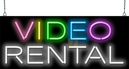 Video Rental Neon Sign