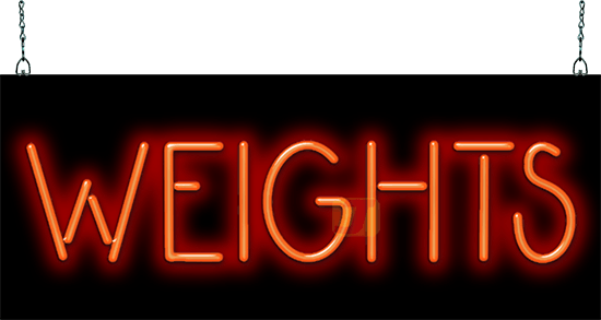 Weights Neon Sign