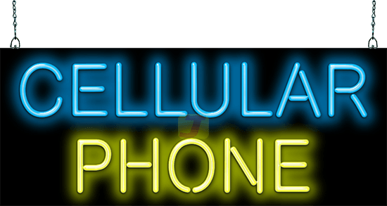 Cellular Phone Neon Sign