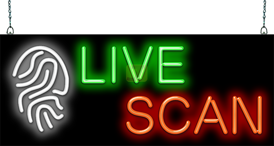 Live Scan Neon Sign