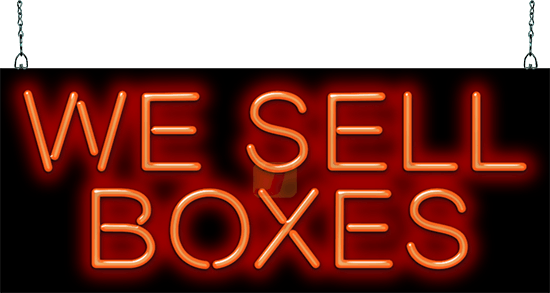 We Sell Boxes Neon Sign