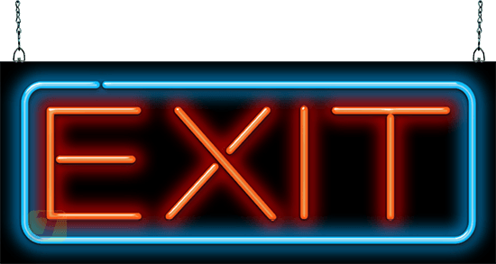 Exit Neon Sign