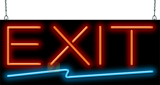 Exit Neon Sign