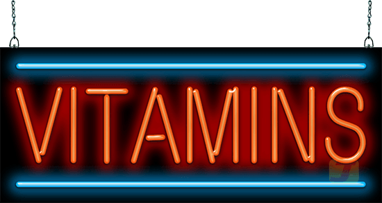 Vitamins Neon Sign