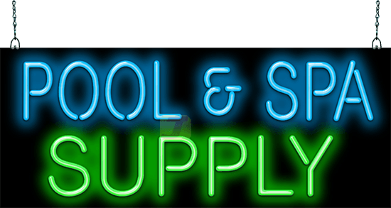 Pool and Spa Supply Neon Sign