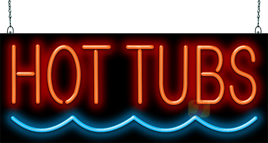Hot Tubs Neon Sign