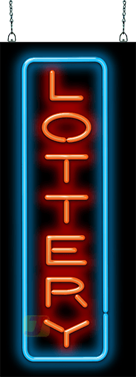 Lottery Neon sign Vertical
