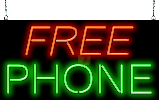 Free Phone Neon Sign