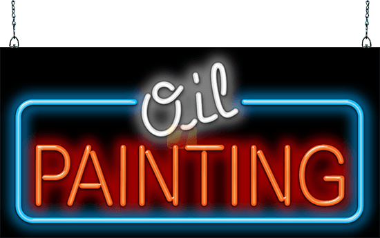 Oil Painting Neon Sign