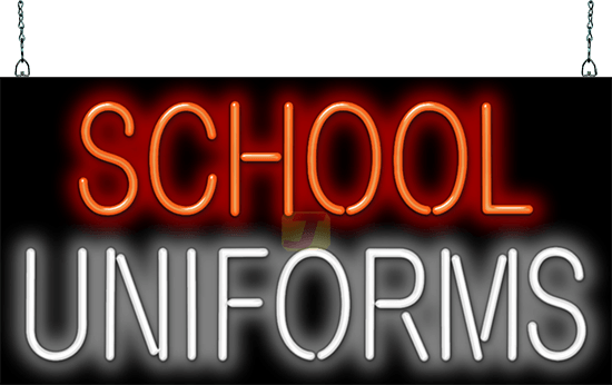 School Uniforms Neon Sign