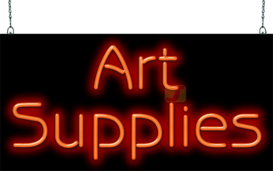 Art Supplies Neon Sign