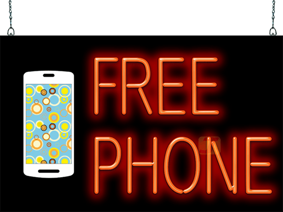 Free Phone Neon Sign