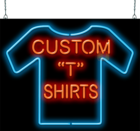 Custom T-Shirts Neon Sign