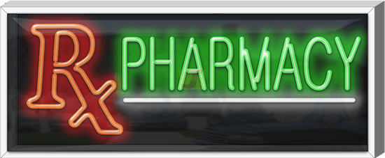 Outdoor RX Pharmacy Neon Sign