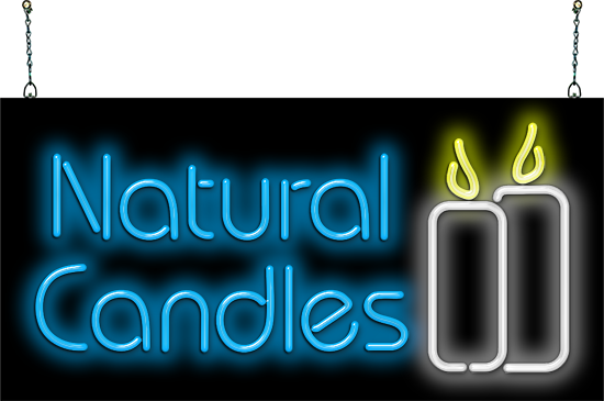 Natural Candles Neon Sign