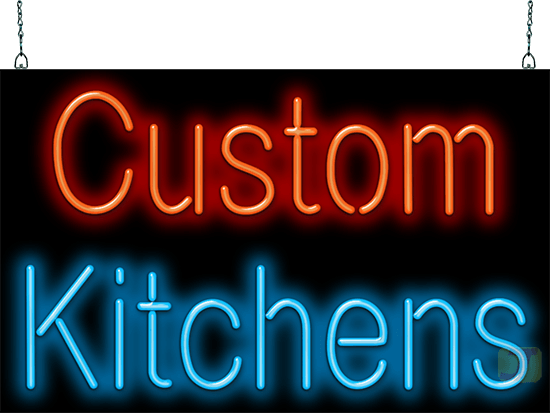 Custom Kitchens Neon Sign