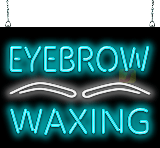 Eyebrow Waxing with Eyebrows Neon Sign