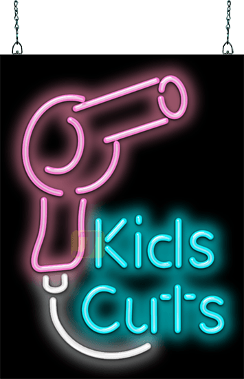 Kids Cuts Neon Sign