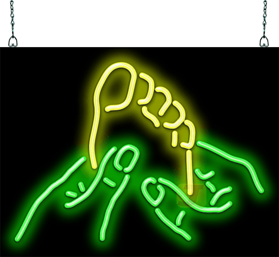 Foot Massage Graphic Neon Sign