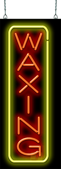 Waxing Vertical Neon Sign