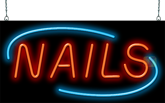 Nails Super Sized Deco Neon Sign