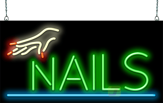 Nails with Hand Neon Sign | HN-35-92 | Jantec Neon