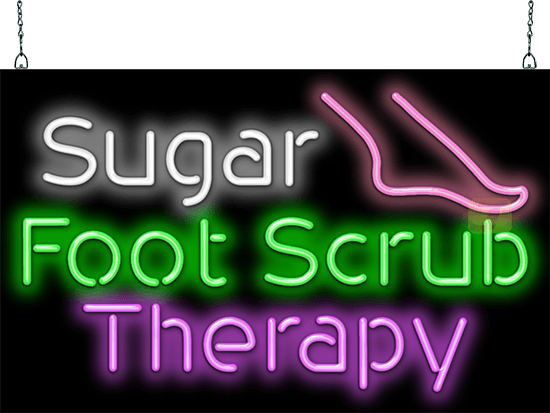 Sugar Foot Scrub Therapy Neon Sign