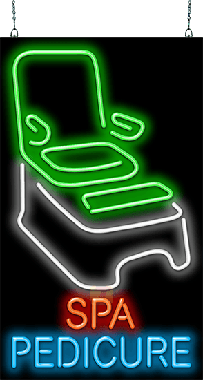 Spa Pedicure Neon Sign with Chair