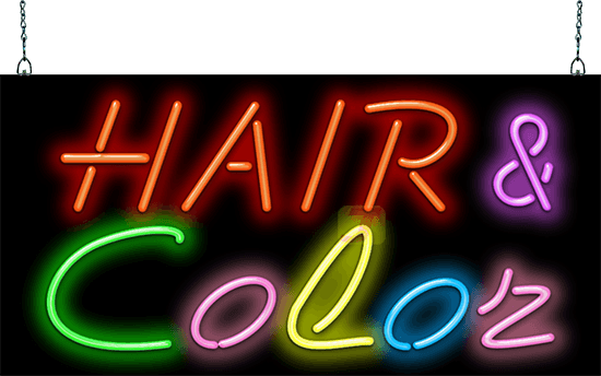 Hair & Color Neon Sign