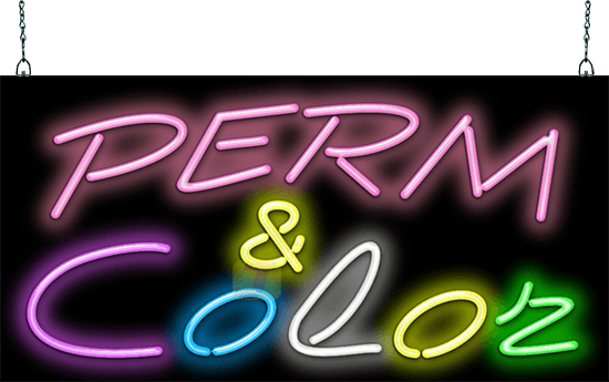 Perm & Color Neon Sign