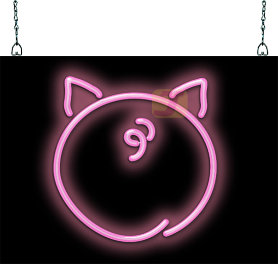 Pig Butt Neon Sign