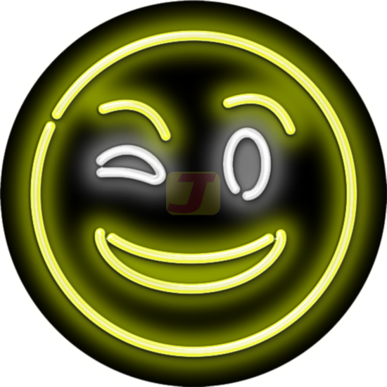 Winking Face Emoji Neon Sign