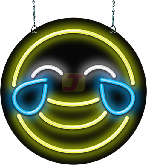 Face with Tears of Joy Emoji Neon Sign