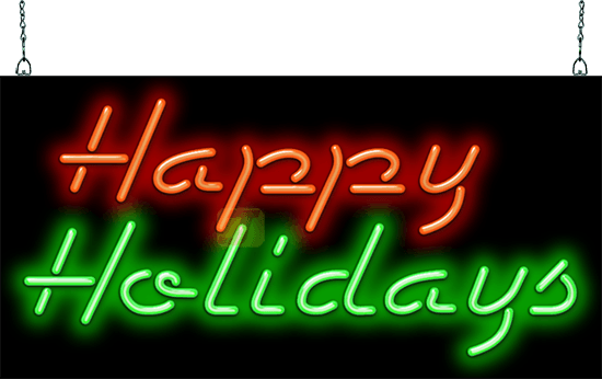 Happy Holidays Neon Sign
