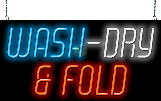 Wash - Dry & Fold Neon Sign