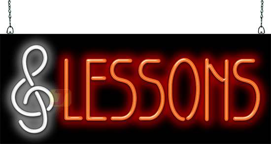 Lessons Neon Sign