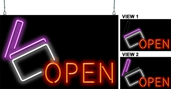 Clapboard Open Animated Neon Sign