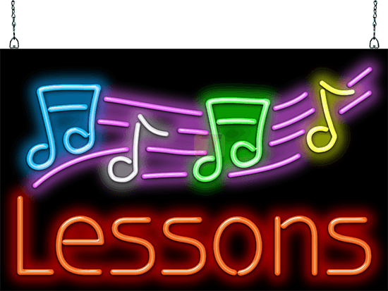 Lessons Neon Sign