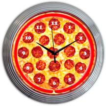 Pizza Neon Clock