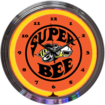 Dodge Super Bee Neon Clock