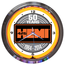 Hemi 50th Anniversary Neon Clock