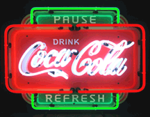 Coca-Cola Pause Refresh Neon Sign
