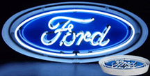 Ford Oval Neon Sign in a Metal Can